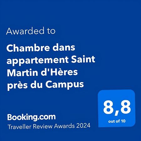 Chambre Dans Appartement Saint Martin D'Heres Pres Du Campus Rhut Eksteriør bilde